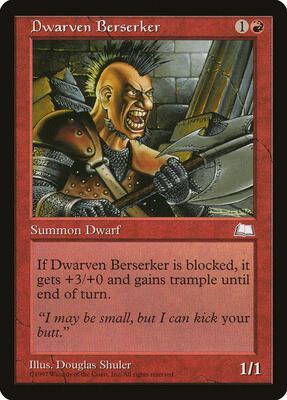 Dwarven Berserker card from Weatherlight