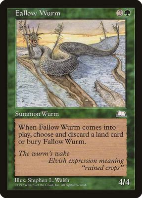 Fallow Wurm card from Weatherlight