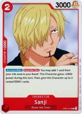 Sanji card from One Piece Demo Deck Cards