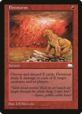Firestorm card from Weatherlight