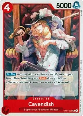 Cavendish card from One Piece Demo Deck Cards
