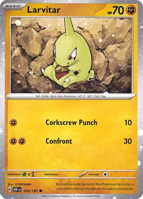 Larvitar - 105/197 (Cosmos Holo) card from Miscellaneous Cards & Products