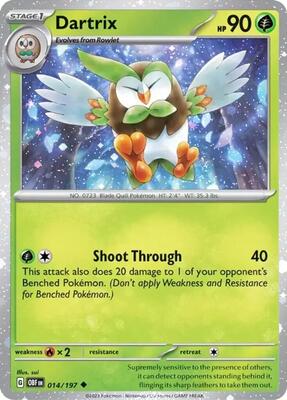Dartrix - 014/197 (Cosmos Holo) card from Miscellaneous Cards & Products
