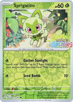 Sprigatito - 012/193 (Pokemon Horizons Stamp) card from Miscellaneous Cards & Products
