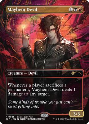 Mayhem Devil card from Secret Lair Showdown