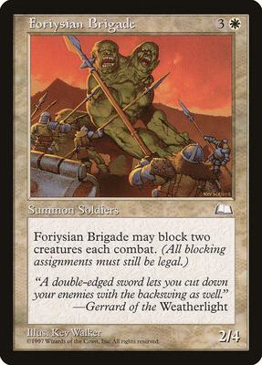 Foriysian Brigade card from Weatherlight