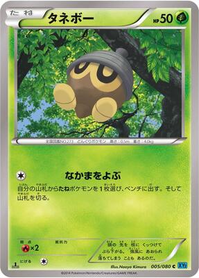 Seedot card from XY2: Wild Blaze
