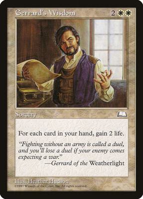 Gerrard's Wisdom card from Weatherlight