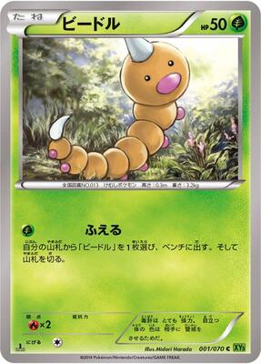 Weedle card from XY5-Bt: Tidal Storm