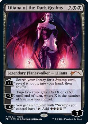 Liliana of the Dark Realms card from Media Promos