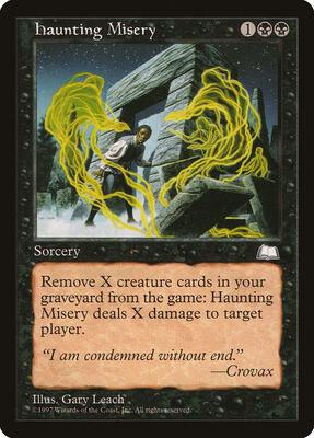 Haunting Misery card from Weatherlight