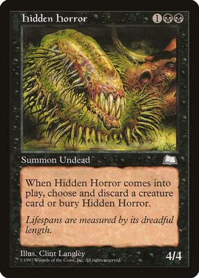 Hidden Horror card from Weatherlight