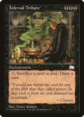 Infernal Tribute card from Weatherlight