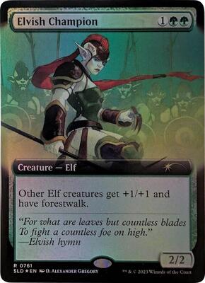 Elvish Champion (Extended Art) card from Secret Lair Drop Series