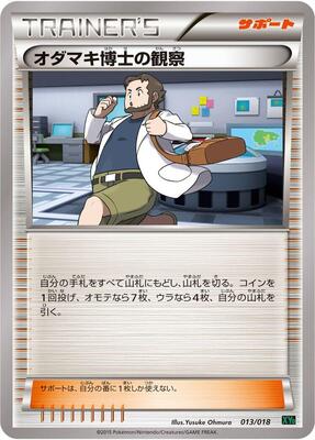 Professor Birch's Observations card from XYD: M Rayquaza-EX Mega Battle Deck