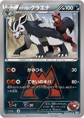 Team Magma's Mightyena card from CP1: Magma Gang vs Aqua Gang: Double Crisis