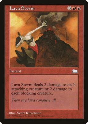 Lava Storm card from Weatherlight