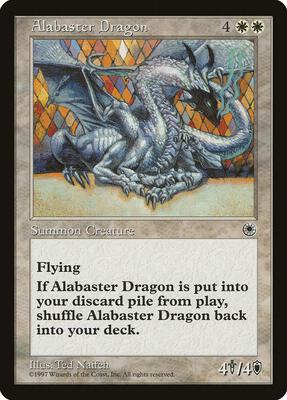 Alabaster Dragon card from Portal