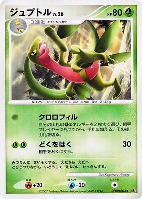 Grovyle card from DP4: Dawn Dash