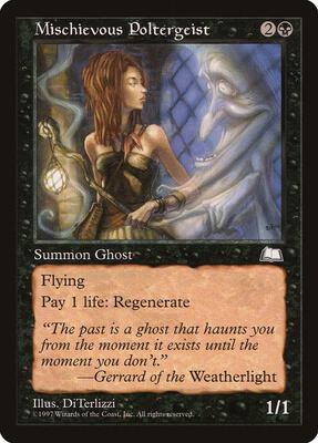 Mischievous Poltergeist card from Weatherlight