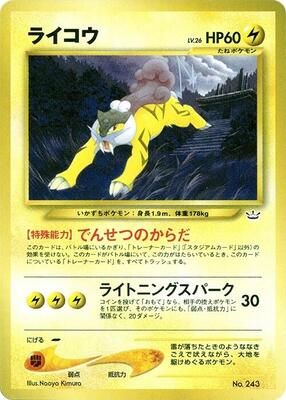 Raikou card from Neo Premium File 3