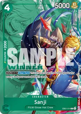 Sanji (Winner Pack 2025 Vol. 1) card from One Piece Promotion Cards