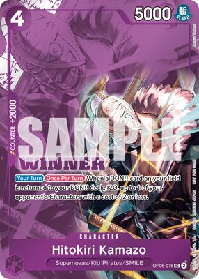 Hitokiri Kamazo (Winner Pack 2025 Vol. 1) card from One Piece Promotion Cards