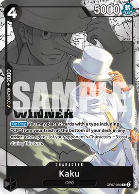 Kaku (Winner Pack 2025 Vol. 1) card from One Piece Promotion Cards