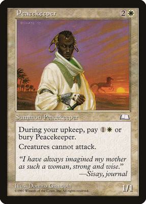 Peacekeeper card from Weatherlight