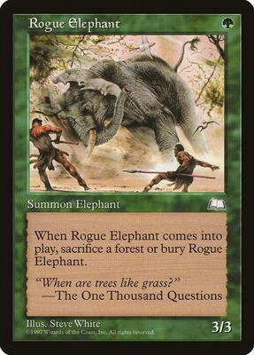 Rogue Elephant card from Weatherlight