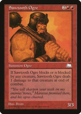 Sawtooth Ogre card from Weatherlight