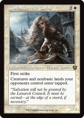 Thalia, Heretic Cathar (Retro Frame) card from Innistrad Remastered