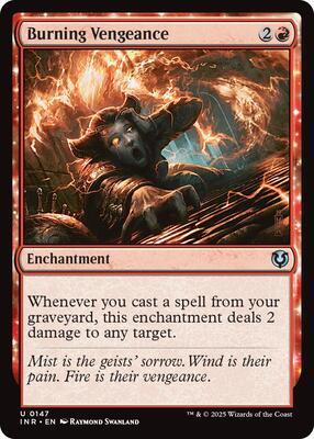 Burning Vengeance card from Innistrad Remastered