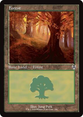 Forest (296) (Retro Frame) card from Innistrad Remastered