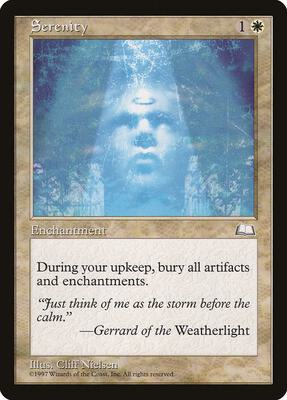 Serenity card from Weatherlight