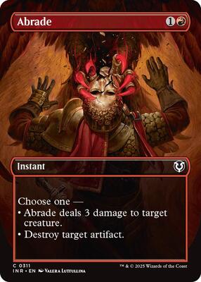 Abrade (Borderless) card from Innistrad Remastered