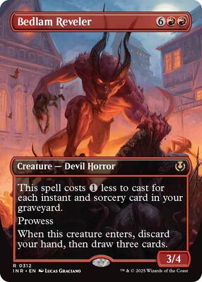 Bedlam Reveler (Borderless) card from Innistrad Remastered