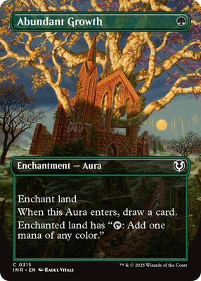 Abundant Growth (Borderless) card from Innistrad Remastered