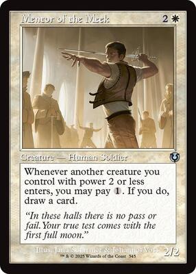 Mentor of the Meek (Retro Frame) card from Innistrad Remastered