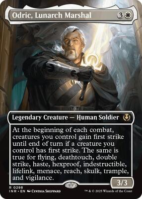 Odric, Lunarch Marshal (Borderless) card from Innistrad Remastered