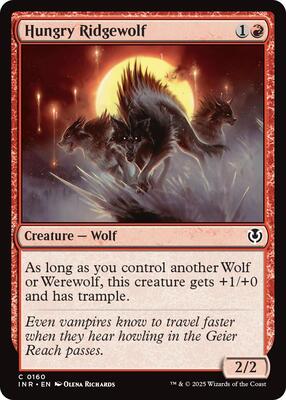 Hungry Ridgewolf card from Innistrad Remastered
