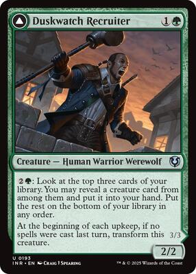 Duskwatch Recruiter card from Innistrad Remastered