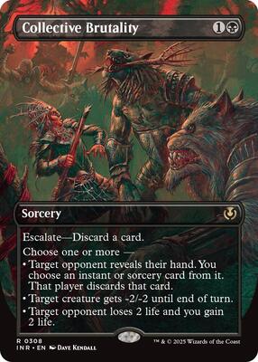 Collective Brutality (Borderless) card from Innistrad Remastered