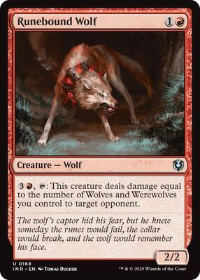 Runebound Wolf card from Innistrad Remastered