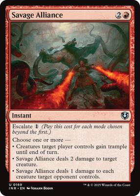 Savage Alliance card from Innistrad Remastered