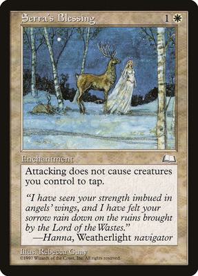Serra's Blessing card from Weatherlight