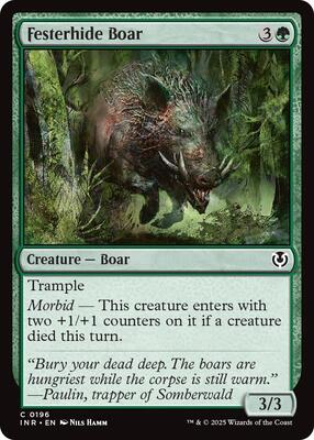 Festerhide Boar card from Innistrad Remastered