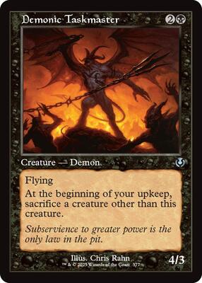 Demonic Taskmaster (Retro Frame) card from Innistrad Remastered