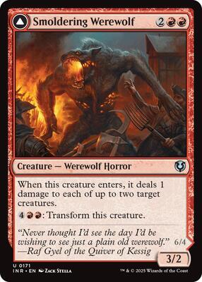 Smoldering Werewolf card from Innistrad Remastered
