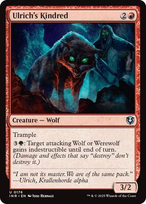 Ulrich's Kindred card from Innistrad Remastered